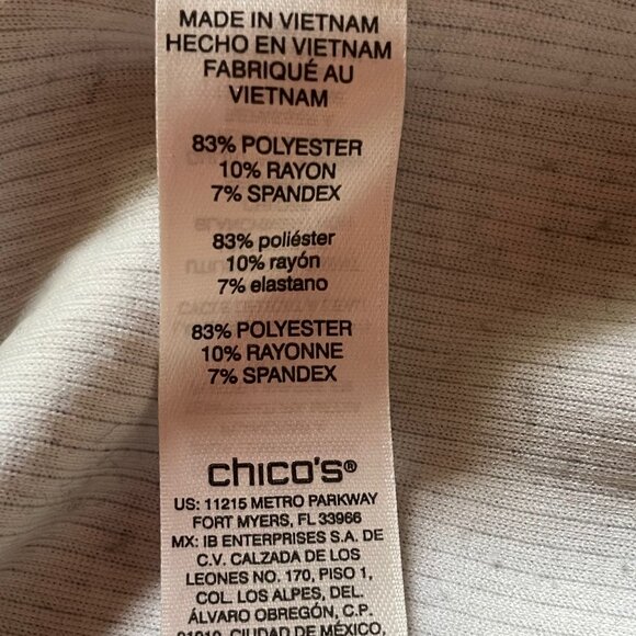 Chico's Gray Sweater‎ with Asymmetrical Neck With Snaps Collar Size 1 Medium - Picture 5 of 6